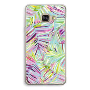 CaseCompany Tropical Palms Blue: Samsung A3 (2017) Transparant Hoesje