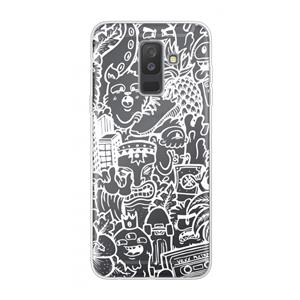 CaseCompany Vexx Mixtape #2: Samsung Galaxy A6 Plus (2018) Transparant Hoesje