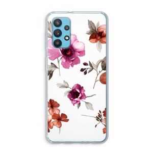 CaseCompany Geschilderde bloemen: Samsung Galaxy A32 4G Transparant Hoesje