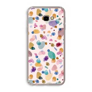 CaseCompany Terrazzo Memphis Pink: Samsung Galaxy J4 Plus Transparant Hoesje