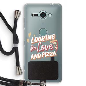 CaseCompany Pizza is the answer: Sony Xperia XZ2 Compact Transparant Hoesje met koord