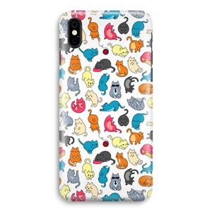 CaseCompany Kleurrijke katten: iPhone X Volledig Geprint Hoesje