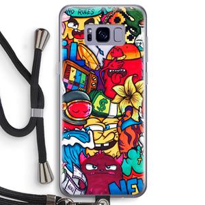 CaseCompany No Rules: Samsung Galaxy S8 Transparant Hoesje met koord