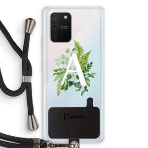 CaseCompany Green Brush: Samsung Galaxy S10 Lite Transparant Hoesje met koord