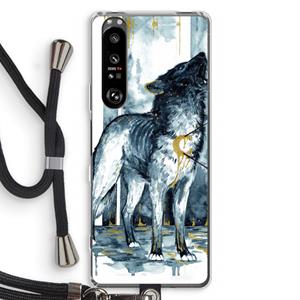 CaseCompany Bleeding Soul: Sony Xperia 1 III Transparant Hoesje met koord