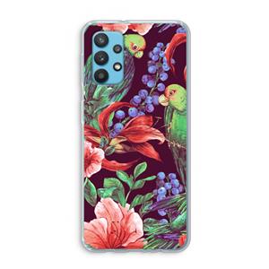 CaseCompany Papegaaien: Samsung Galaxy A32 4G Transparant Hoesje