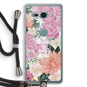 CaseCompany Kindness matters: Sony Xperia XZ2 Compact Transparant Hoesje met koord