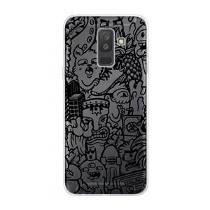 CaseCompany Vexx Black Mixtape: Samsung Galaxy A6 Plus (2018) Transparant Hoesje