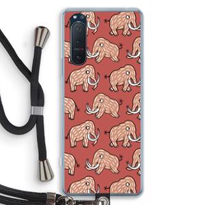 CaseCompany Mammoet: Sony Xperia 5 II Transparant Hoesje met koord