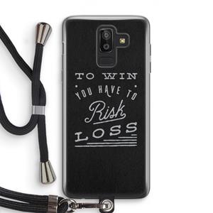 CaseCompany Risk loss: Samsung Galaxy J8 (2018) Transparant Hoesje met koord