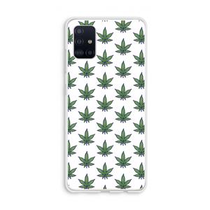 CaseCompany Weed: Galaxy A51 4G Transparant Hoesje