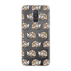 CaseCompany Slapende poes: Samsung Galaxy A6 Plus (2018) Transparant Hoesje