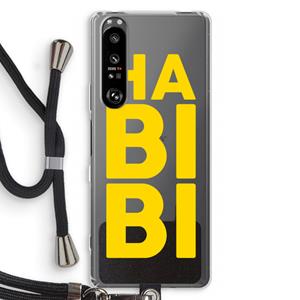 CaseCompany Habibi Majorelle : Sony Xperia 1 III Transparant Hoesje met koord