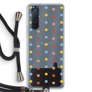 CaseCompany Bollen: Sony Xperia 5 II Transparant Hoesje met koord