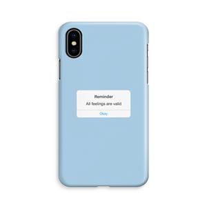 CaseCompany Reminder: iPhone Xs Volledig Geprint Hoesje
