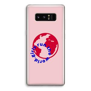 CaseCompany Run The World: Samsung Galaxy Note 8 Transparant Hoesje