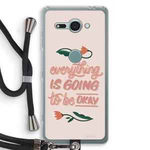 CaseCompany Optimistic flower girl: Sony Xperia XZ2 Compact Transparant Hoesje met koord