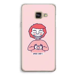 CaseCompany Hartje: Samsung A3 (2017) Transparant Hoesje