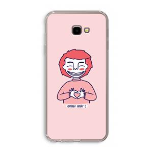 CaseCompany Hartje: Samsung Galaxy J4 Plus Transparant Hoesje