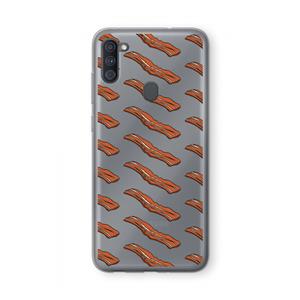 CaseCompany Bacon to my eggs #2: Samsung Galaxy A11 Transparant Hoesje