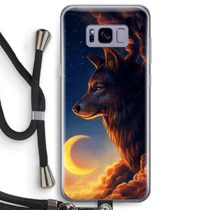 CaseCompany Night Guardian: Samsung Galaxy S8 Transparant Hoesje met koord