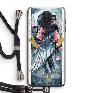 CaseCompany Golden Raven: Samsung Galaxy J8 (2018) Transparant Hoesje met koord