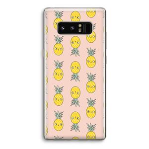 CaseCompany Ananas: Samsung Galaxy Note 8 Transparant Hoesje