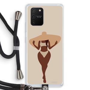 CaseCompany Let's get salty: Samsung Galaxy S10 Lite Transparant Hoesje met koord