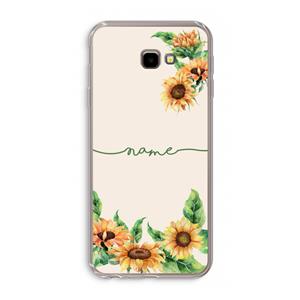CaseCompany Zonnebloemen: Samsung Galaxy J4 Plus Transparant Hoesje