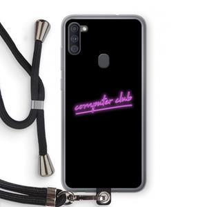 CaseCompany Vice Black: Samsung Galaxy A11 Transparant Hoesje met koord