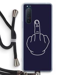 CaseCompany F**k U: Sony Xperia 5 II Transparant Hoesje met koord