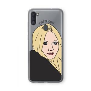 CaseCompany Ashley: Samsung Galaxy A11 Transparant Hoesje