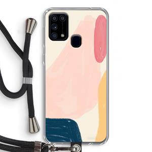 CaseCompany Saturday Flow: Samsung Galaxy M31 Transparant Hoesje met koord