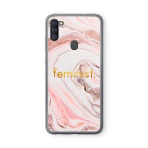 CaseCompany Feminist: Samsung Galaxy A11 Transparant Hoesje