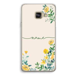 CaseCompany Gele bloemen: Samsung A3 (2017) Transparant Hoesje