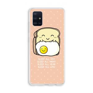 CaseCompany Sleep All Day: Galaxy A51 4G Transparant Hoesje