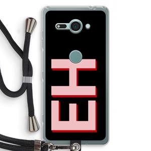 CaseCompany Monogram: Sony Xperia XZ2 Compact Transparant Hoesje met koord