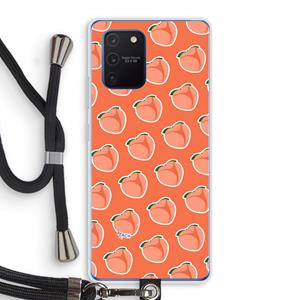 CaseCompany Just peachy: Samsung Galaxy Note 10 Lite Transparant Hoesje met koord