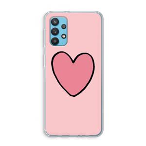 CaseCompany Hartje: Samsung Galaxy A32 4G Transparant Hoesje