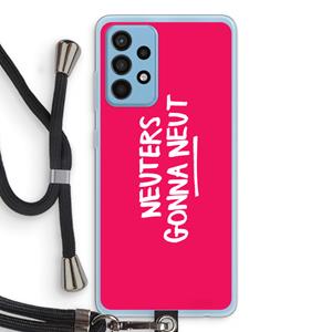 CaseCompany Neuters (roze): Samsung Galaxy A52 Transparant Hoesje met koord