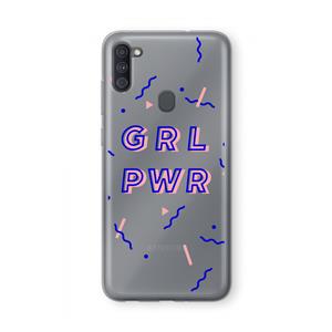 CaseCompany GRL PWR: Samsung Galaxy A11 Transparant Hoesje