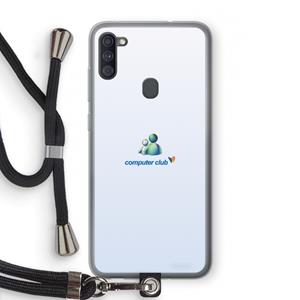 CaseCompany MSN: Samsung Galaxy A11 Transparant Hoesje met koord