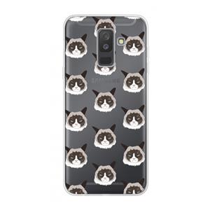 CaseCompany It's a Purrr Case: Samsung Galaxy A6 Plus (2018) Transparant Hoesje