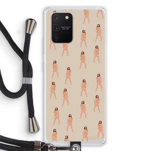 CaseCompany You're so golden: Samsung Galaxy S10 Lite Transparant Hoesje met koord
