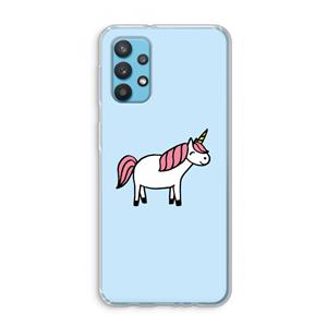 CaseCompany Eenhoorn: Samsung Galaxy A32 4G Transparant Hoesje