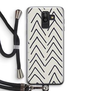 CaseCompany Marrakech Arrows: Samsung Galaxy J8 (2018) Transparant Hoesje met koord