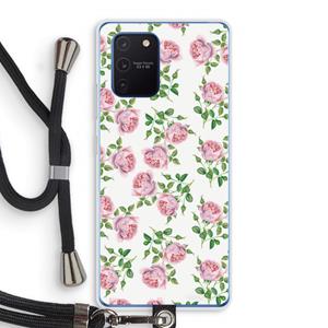 CaseCompany Kleine roosjes: Samsung Galaxy Note 10 Lite Transparant Hoesje met koord