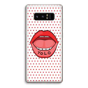 CaseCompany Yolo Denise: Samsung Galaxy Note 8 Transparant Hoesje