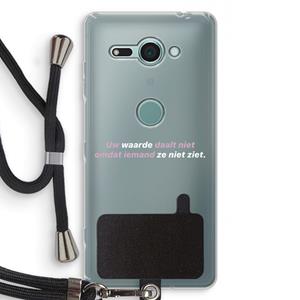 CaseCompany uw waarde daalt niet: Sony Xperia XZ2 Compact Transparant Hoesje met koord