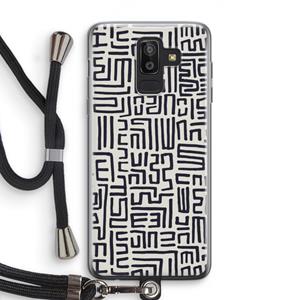 CaseCompany Moroccan Print: Samsung Galaxy J8 (2018) Transparant Hoesje met koord